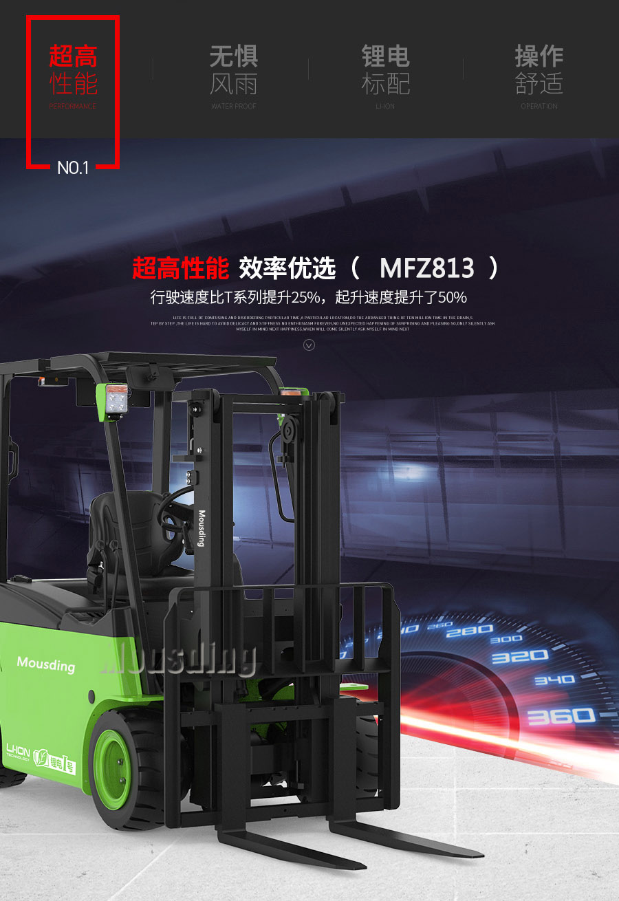 四支點(diǎn)鋰電池叉車(chē)3000-3500KG3.0t1