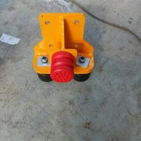 實拍！河南華研免焊接型歐式單梁200輪矩形方管梁頭用防脫軌