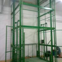升降貨梯安裝示意圖。加護欄加攔網
